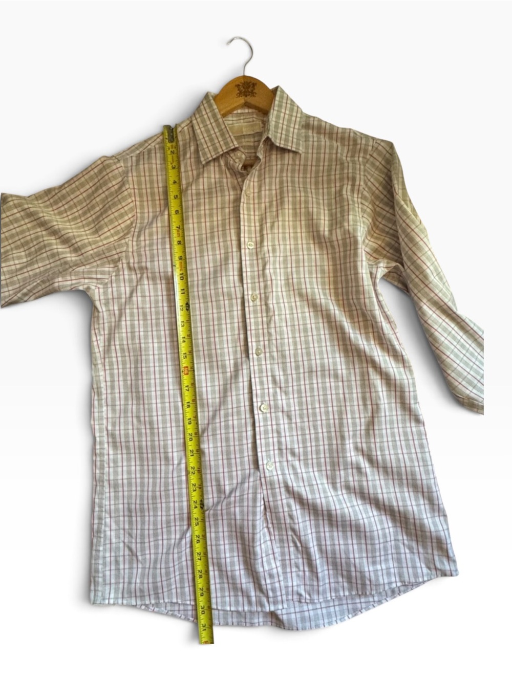 Michael Kors Men’s Plaid Dress Medium Button Down Business Casual - Picture 11 of 12